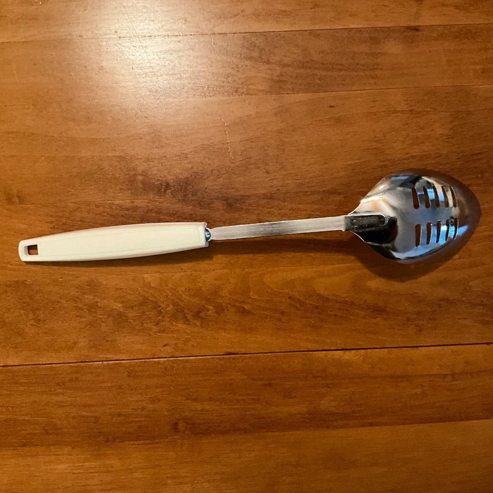 Vintage‎ Ekco Slotted Spoon Kitchen Spice of Life Handle Utensil Chromium Plated